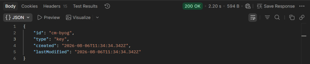 secret stored in cm-byog